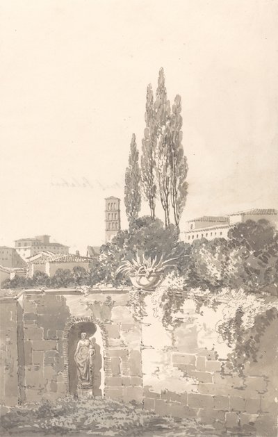 In the Farnese Gardens, Rome by Thomas Girtin